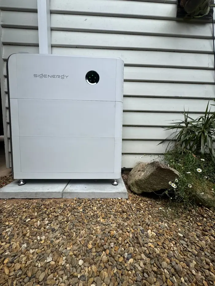Sigenergy home battery installed beside a house